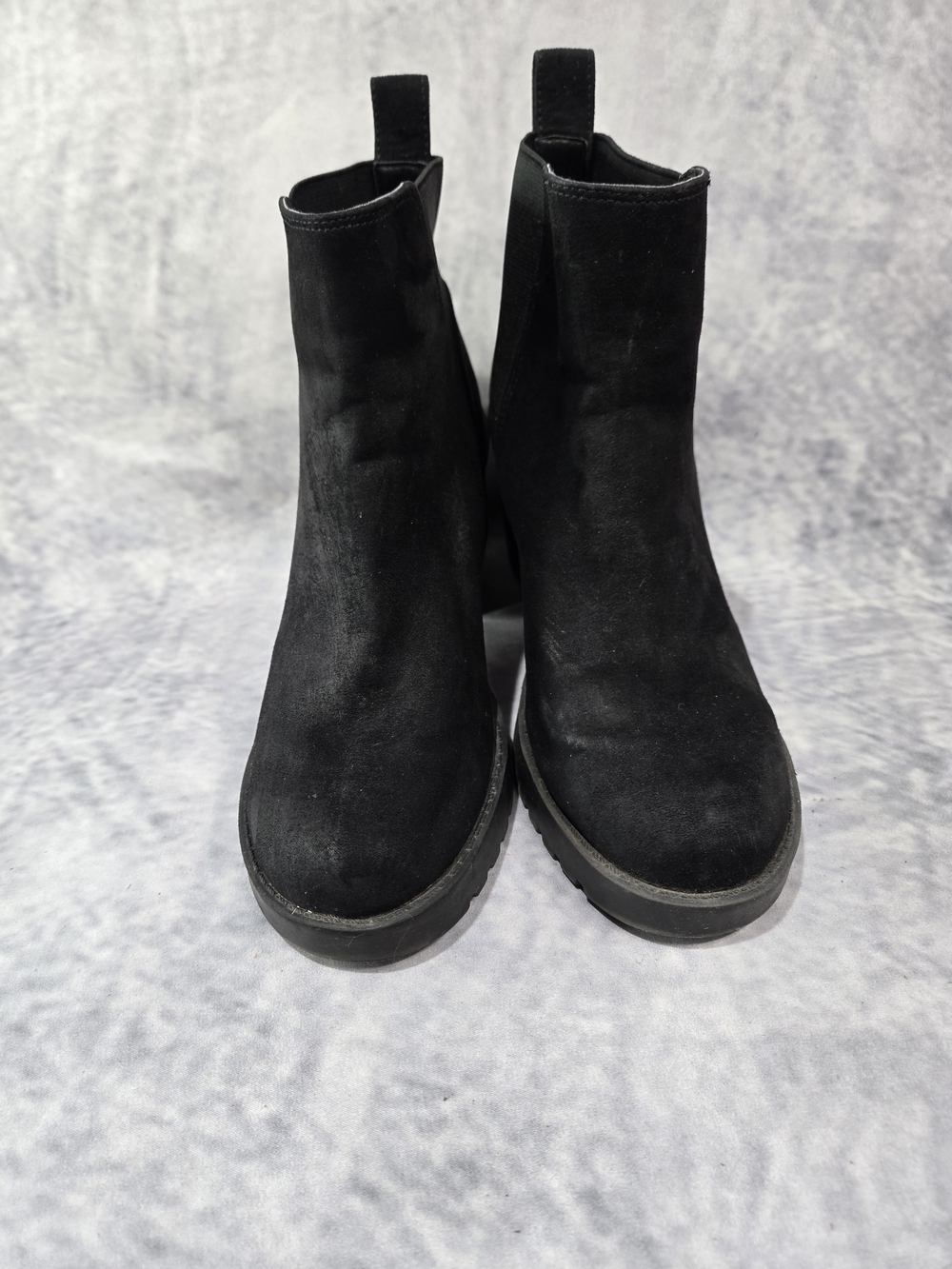 Divided Black Suede Chelsea Ankle Boots